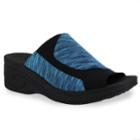 Easy Street Slight Women's Wedges, Size: Medium (9), Blue