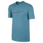 Men's Nike Swoosh Logo Tee, Size: Large, Turquoise/blue (turq/aqua)