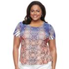 Plus Size World Unity Print Sublimation Tee, Women's, Size: 3xl, Med Beige