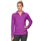 Women's Tek Gear&reg; Microfleece Half-zip Mockneck Top, Size: Medium, Med Purple