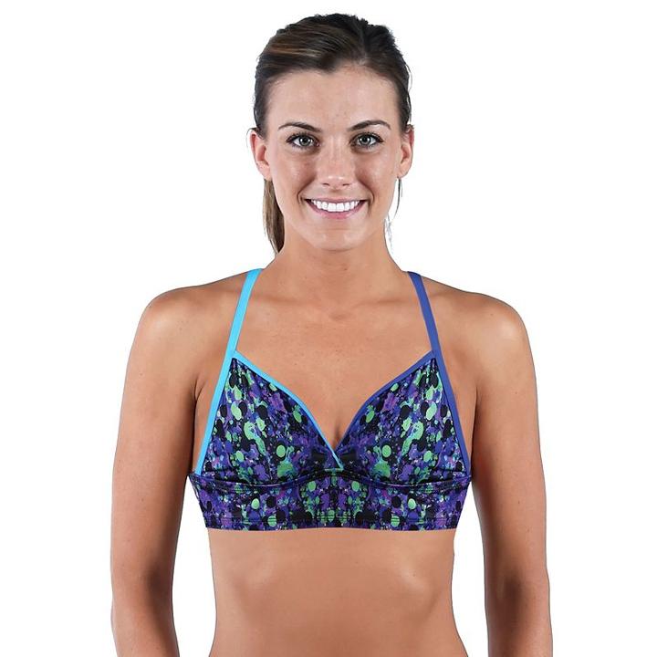 Women's Dolfin Bellas Print Midkini Top, Size: Xs, Brt Pink