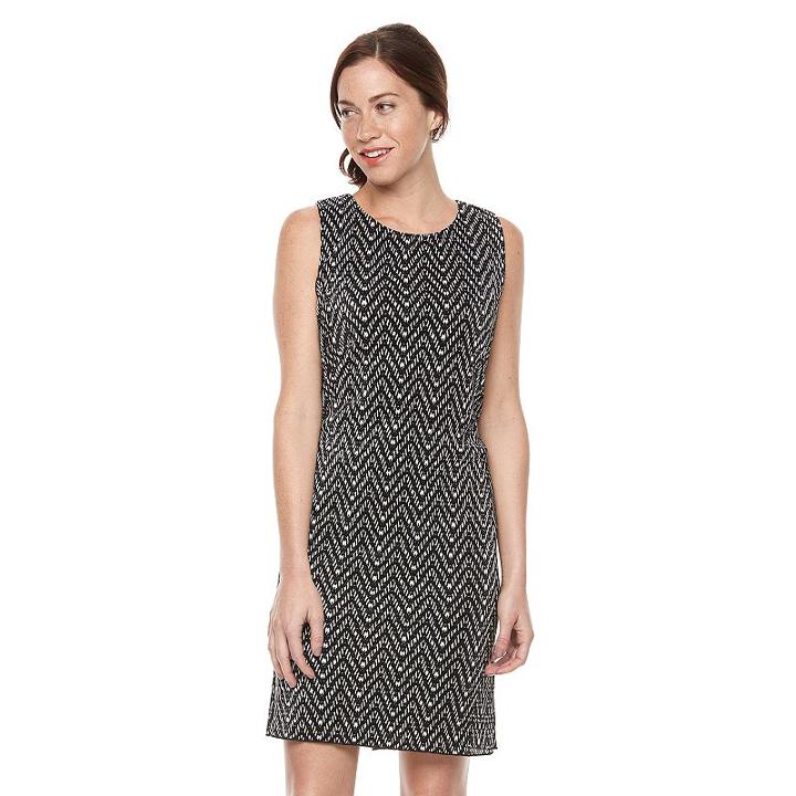 Women's Ronni Nicole Chevron Shift Dress, Size: 8, Oxford