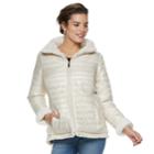 Women's Gallery Faux-fur Reversible Jacket, Size: Medium, Dark Beige