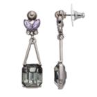 Simply Vera Vera Wang Geometric Stone Nickel Free Drop Earrings, Women's, Purple Oth