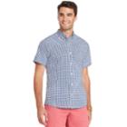 Men's Izod Advantage Cool Fx Regular-fit Plaid Moisture-wicking Button-down Shirt, Size: Medium, Brt Blue