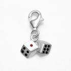 Personal Charm Sterling Silver Dice Charm, Women's, Grey
