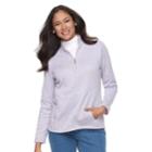 Women's Croft & Barrow&reg; 1/4 Zip Fleece Sweater, Size: Xl, Med Purple