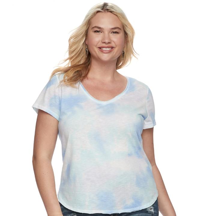 Juniors' Plus Size So&reg; Perfect Tee, Teens, Size: 1xl, Med Blue