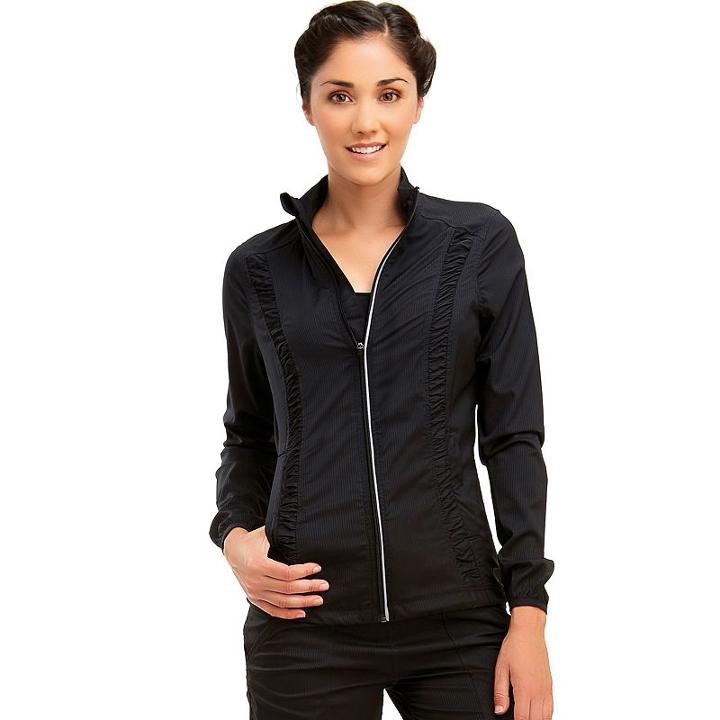Women's Marika Shirred Workout Jacket, Size: Xs, Black