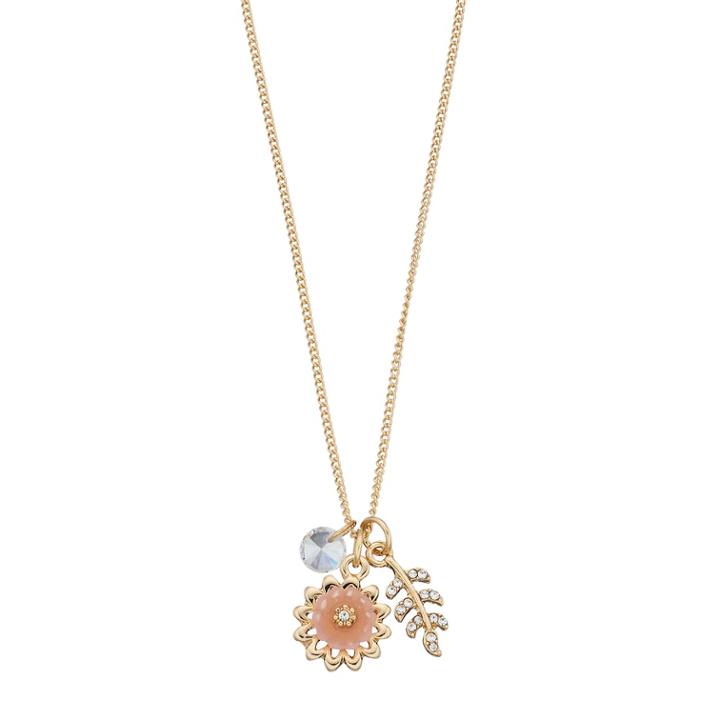 Lc Lauren Conrad Short Flower Cluster Pendant Necklace, Women's, Pink