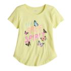Girls 7-16 & Plus Size So&reg; Curve Hem Shiny Graphic Tee, Size: 7-8, Brt Yellow