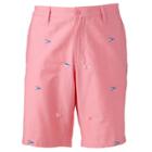 Men's Caribbean Joe Classic-fit Embroidered Twill Shorts, Size: 38, Light Pink