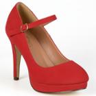 Journee Collection Shelby Women's Platform Mary Jane Heels, Girl's, Size: 10, Red