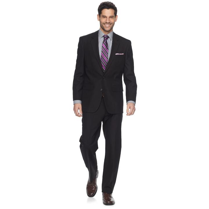 Men's Croft & Barrow&reg; Classic-fit Unhemmed Suit, Size: 42r 36, Black
