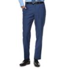 Men's Savile Row Modern-fit Blue Flat-front Suit Pants, Size: 40x32