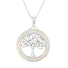 Lab-created Opal Sterling Silver Tree Of Life Pendant Necklace, Women's, Size: 18, White