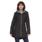 Women's Gallery Hooded Packable Rain Jacket, Size: Xl, Black
