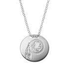 Washington Redskins Sterling Silver Team Logo Disc Pendant Necklace, Women's, Size: 18, Grey