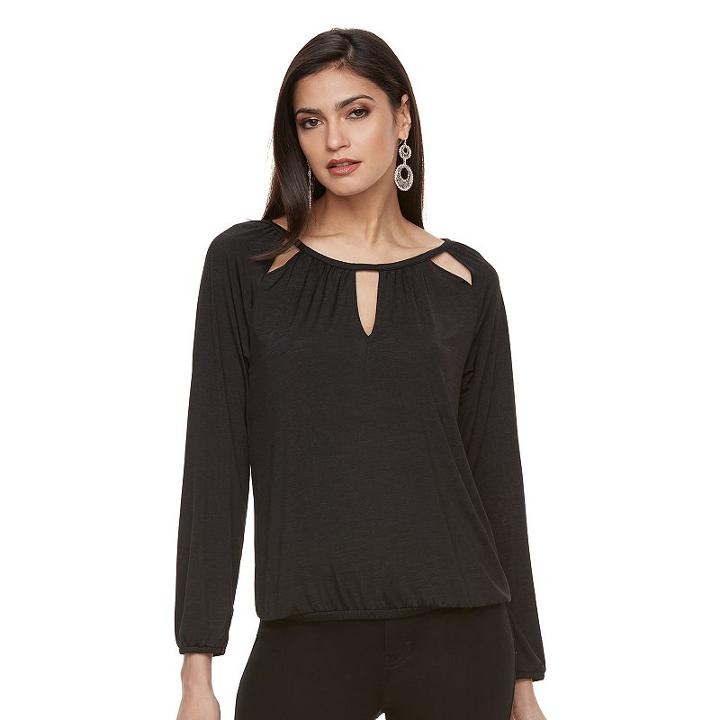 Women's Jennifer Lopez Cutout Top, Size: Medium, Black