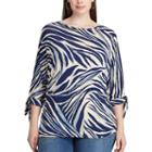 Plus Size Chaps Jersey Tie Sleeve Top, Women's, Size: 2xl, Pink Ovrfl
