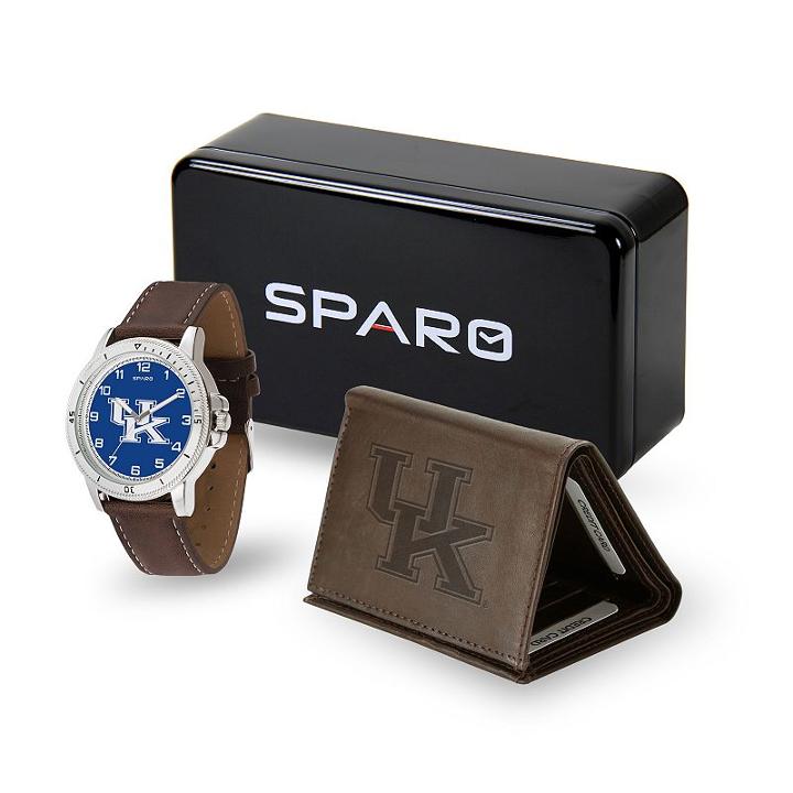 Sparo Kentucky Wildcats Watch And Wallet Set - Men, Brown