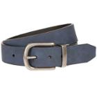 Bill Adler, Men's Reversible Flat-strap Belt, Size: 38, Dark Blue