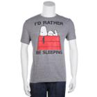 Peanuts Snoopy I'd Rather Be Sleeping Tee - Men, Size: Xl, Grey Other