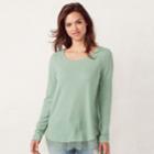 Women's Lc Lauren Conrad Lace Trim Top, Size: Xxl, Med Green