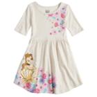 Disney's Beauty & The Beast Girls 4-10 Print Skater Dress By Jumping Beans&reg;, Size: 6, Lt Beige