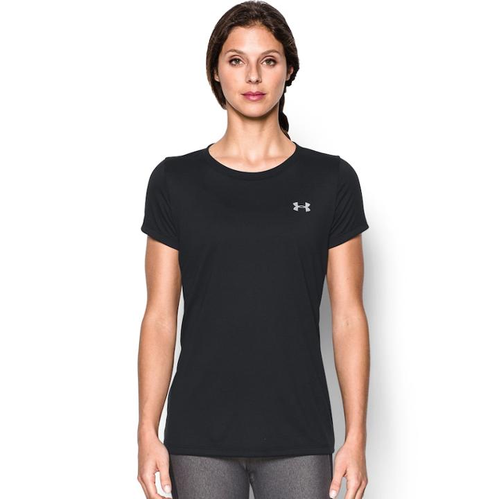 Women's Under Armour Tech Short Sleeve Graphic Tee, Size: Medium, Black