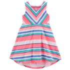 Girls 4-8 Carter's Striped Dress, Size: 8, Vibrant Stripe