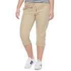 Juniors' Plus Size So&reg; Utility Capri Pants, Girl's, Size: 3xl, Lt Beige
