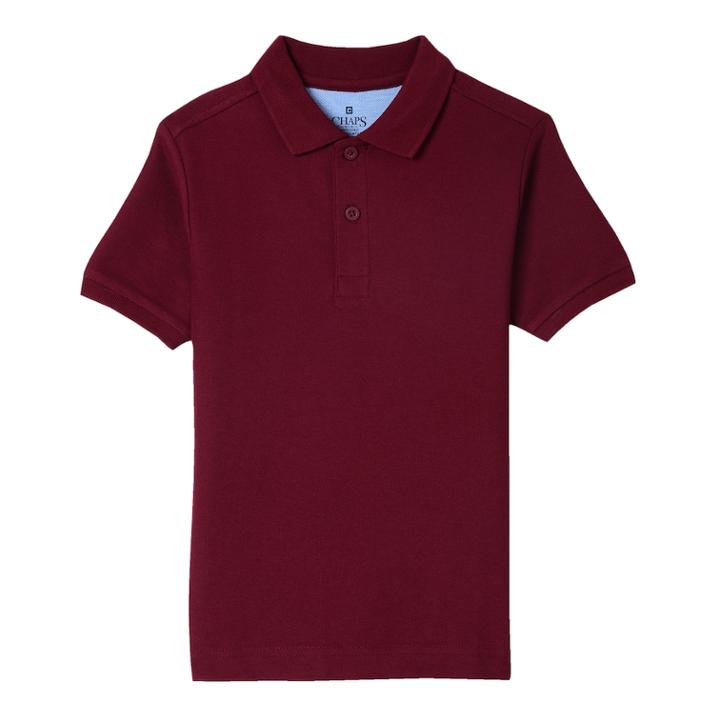 Boys 4-20 Chaps Stitch Polo, Size: 8, Dark Red