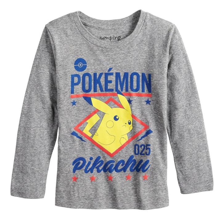 Boys 4-12 Jumping Beans&reg; Pokemon Pikachu Graphic Tee, Size: 7, Grey
