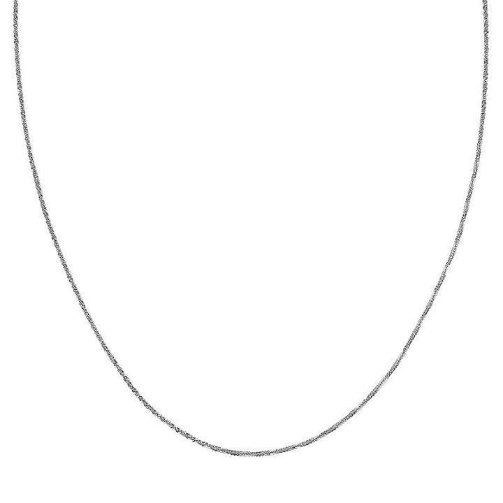 Sterling Silver Twisted Chain Necklace - 18 In, Women's, Grey