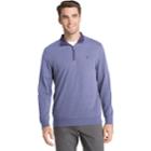 Men's Izod Saltwater Classic-fit Fleece Quarter-zip Pullover, Size: Large, Blue