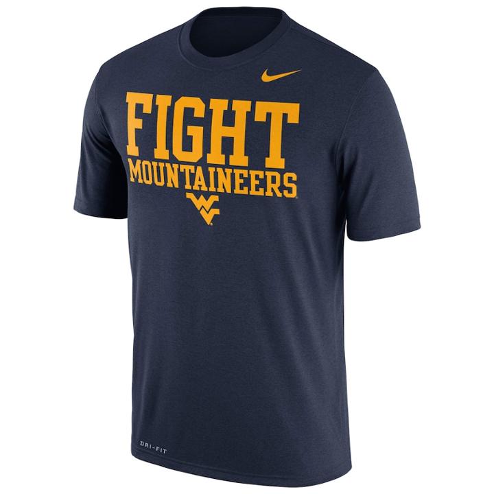 Men's Nike West Virginia Mountaineers Authentic Legend Tee, Size: Medium, Blue (navy)