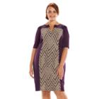 Plus Size Connected Apparel Pintuck Sheath Dress, Women's, Size: 20 W, Drk Purple