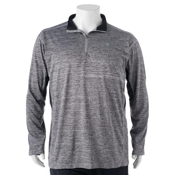 Big & Tall Champion Modern-fit Colorblock Quarter-zip Pullover, Men's, Size: 2xb, Dark Grey