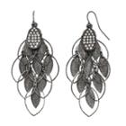 Black Marquise Nickel Free Kite Earrings, Women's, Oxford