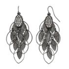 Black Marquise Nickel Free Kite Earrings, Women's, Oxford