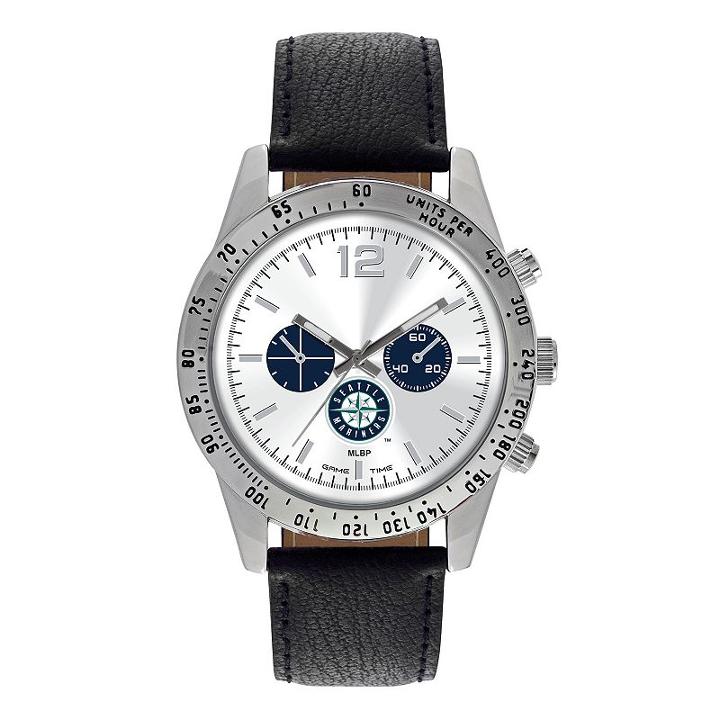 Men's Game Time Seattle Mariners Letterman Watch, Black