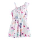 Girls 4-12 Sonoma Goods For Life&trade; Asymmetrical Floral Eyelet Dress, Size: 7, White