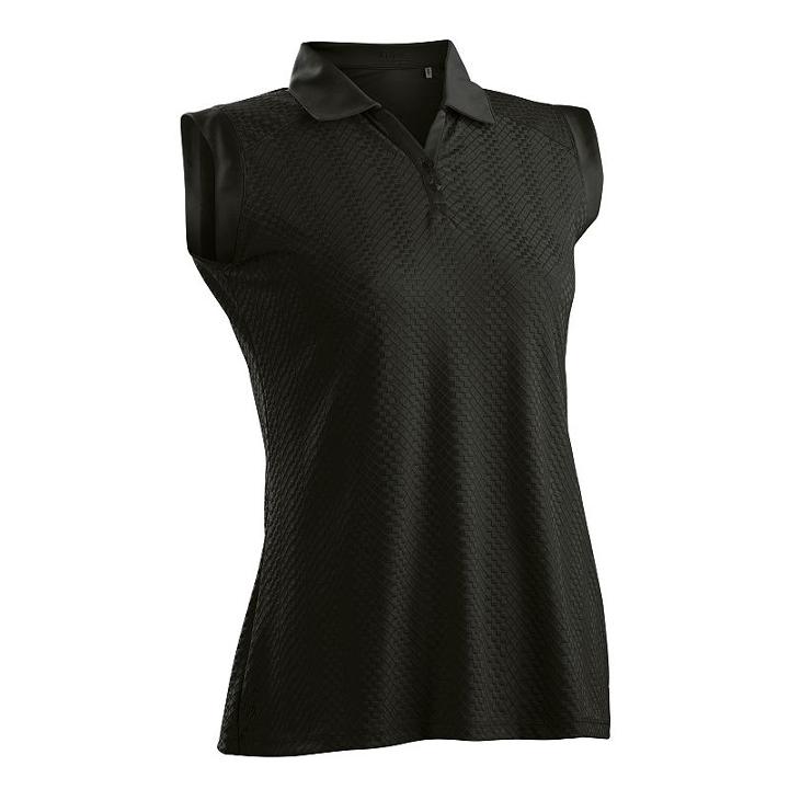 Women's Nancy Lopez Grace Sleeveless Golf Polo, Size: Small, Black