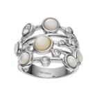 Sophie Miller Sterling Silver Mother-of-pearl & Cubic Zirconia Ring, Women's, Size: 7, White
