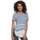 Juniors' Mudd&reg; Tie-dye Shirttail Tee, Teens, Size: Large, Med Blue