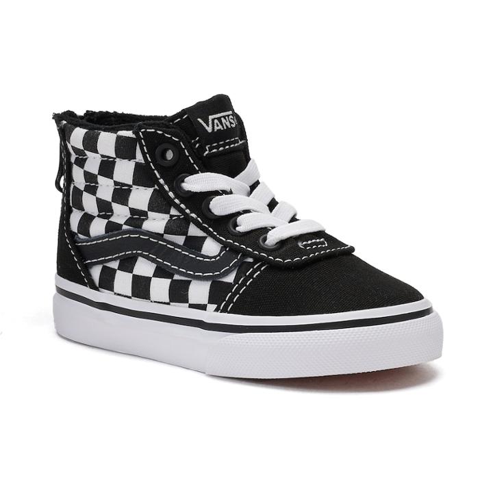 Vans Ward Zip Toddlers' High Top Sneakers, Boy's, Size: 7 T, Black