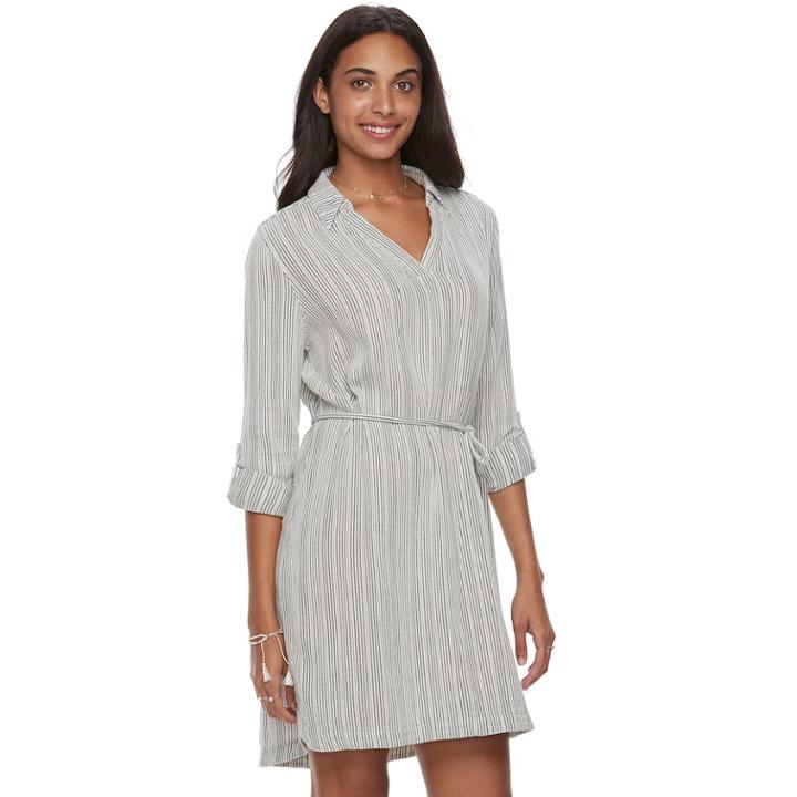 Women's Sonoma Goods For Life&trade; Shirtdress, Size: Medium, Black