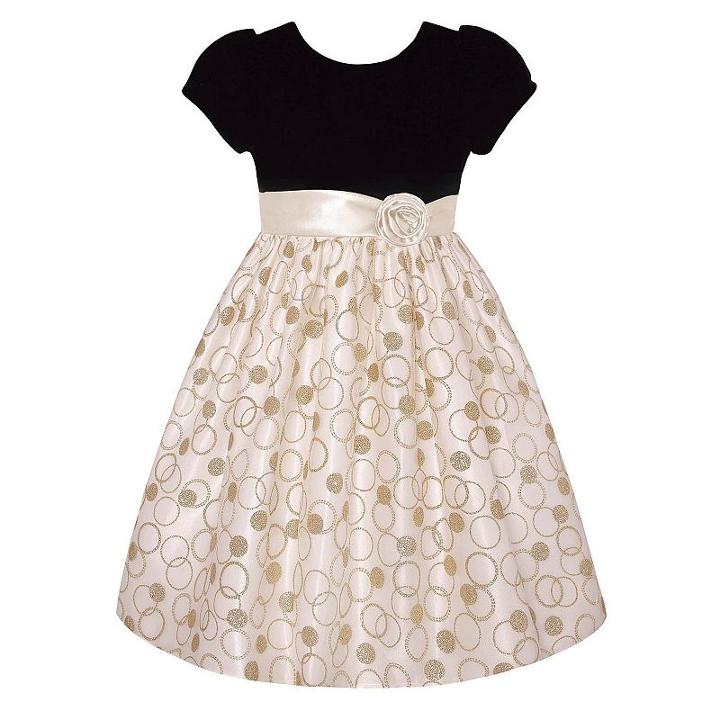 Girls 7-16 American Princess Velvet Glitter Dress, Size: 14, White Oth