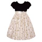 Girls 7-16 American Princess Velvet Glitter Dress, Size: 14, White Oth
